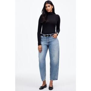 Madewell The Darted Barrel-Leg Jeans Dobbins Wash Women's 29 Casual Everyday